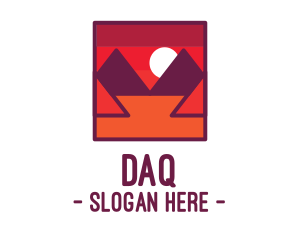Red Desert Mountain logo design