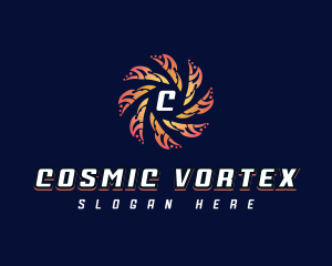 Vortex - Cyber Motion Vortex logo design