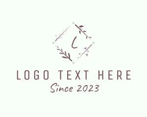 Letter - Diamond Vine Flower Boutique logo design