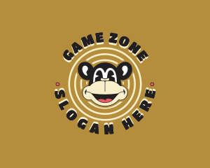 Cartoon Monkey Gamer logo design