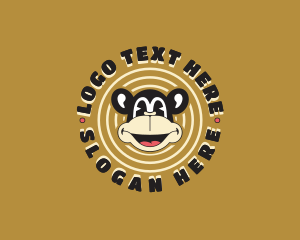 Cartoon Monkey Gamer Logo