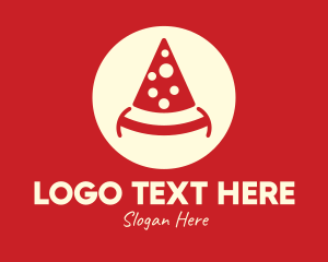 Party Hat - Happy Pizza Party logo design