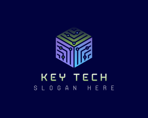 Tech Cube Circuit logo design