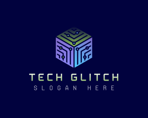 Tech Cube Circuit logo design