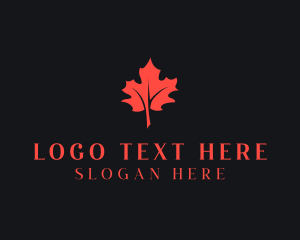 Red Flag - Canadian Maple Leaf logo design
