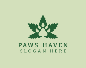 Paw Marijuana Hemp logo design