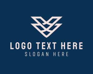 Beige - Industrial Architecture Letter V logo design