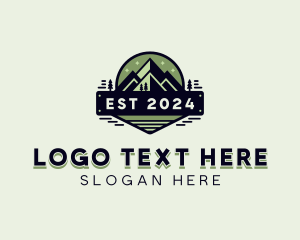 Active Gear - Mountain Camping Summit logo design