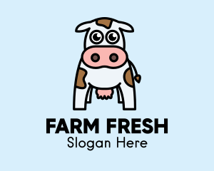 Cute Cow Dairy logo design