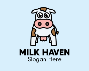 Dairy - Cute Cow Dairy logo design