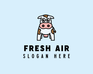 Cute Cow Dairy logo design