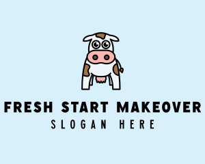 Cute Cow Dairy logo design