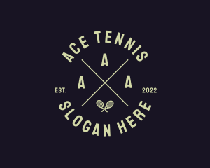 Tennis - Tennis Racket Athlete logo design