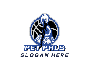 Pelican Basketball Sports logo design