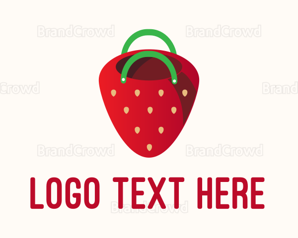 Cute Strawberry Bag Logo