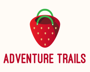 Cute Strawberry Bag  logo design