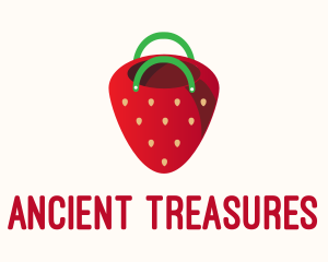 Cute Strawberry Bag  logo design