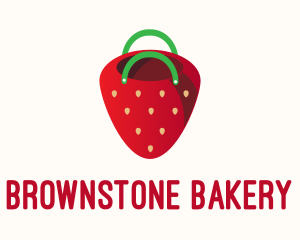 Cute Strawberry Bag  logo design