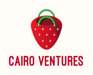 Cute Strawberry Bag  logo design