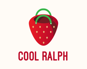 Cute Strawberry Bag  logo design