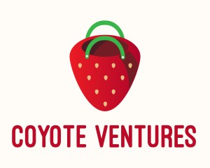 Cute Strawberry Bag  logo design