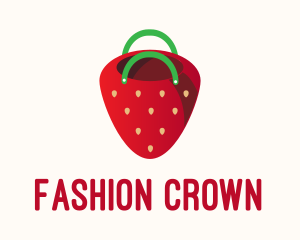 Cute Strawberry Bag  logo design