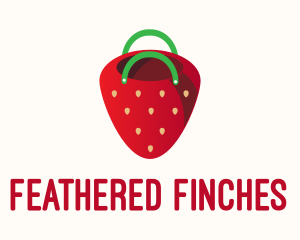 Cute Strawberry Bag  logo design