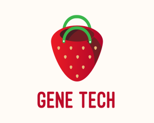 Cute Strawberry Bag  logo design