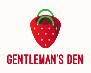 Cute Strawberry Bag  logo design