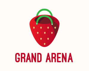 Cute Strawberry Bag  logo design