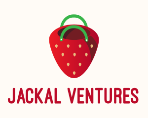 Cute Strawberry Bag  logo design