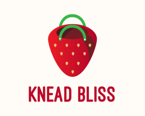 Cute Strawberry Bag  logo design