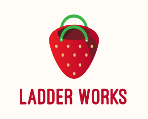 Cute Strawberry Bag  logo design