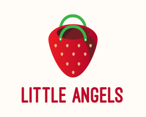 Cute Strawberry Bag  logo design