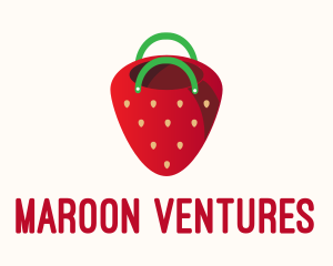 Cute Strawberry Bag  logo design