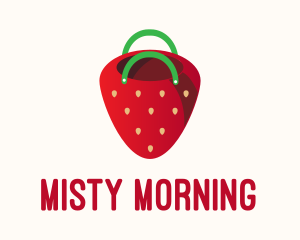 Cute Strawberry Bag  logo design