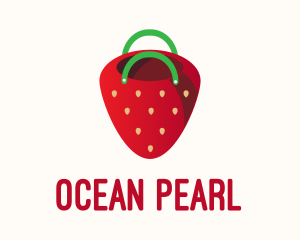 Cute Strawberry Bag  logo design