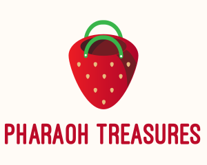 Cute Strawberry Bag  logo design