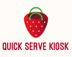 Cute Strawberry Bag  logo design