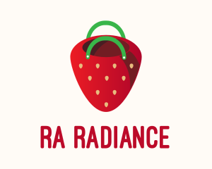 Cute Strawberry Bag  logo design