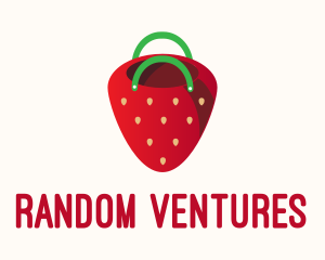 Cute Strawberry Bag  logo design