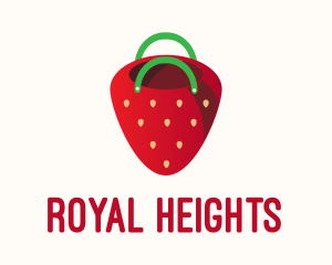 Cute Strawberry Bag  logo design