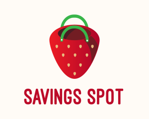 Cute Strawberry Bag  logo design