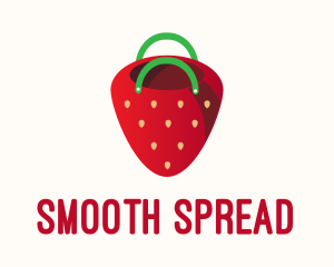 Cute Strawberry Bag  logo design