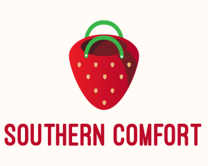 Cute Strawberry Bag  logo design