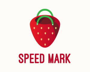 Cute Strawberry Bag  logo design