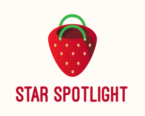 Cute Strawberry Bag  logo design