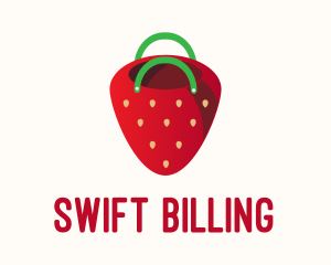 Cute Strawberry Bag  logo design