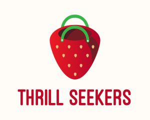 Cute Strawberry Bag  logo design