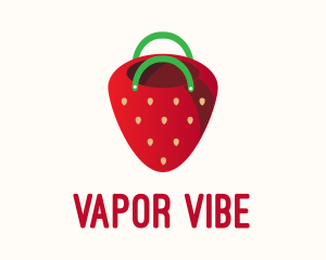 Cute Strawberry Bag  logo design